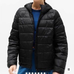 Athleta Black Aire Puffer Jacket NWT